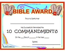 free printable bible award certificatae