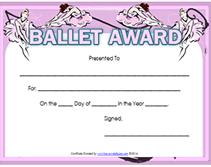 printable ballerina awards certificates