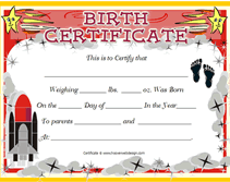 rockets free printable baby boy birth certificate