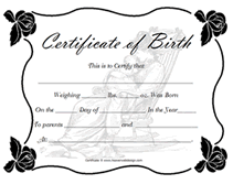 victorian baby birth certificates