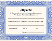 fancy printable diploma award certificate