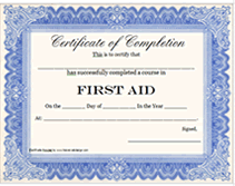 printable blank first aid training certificate