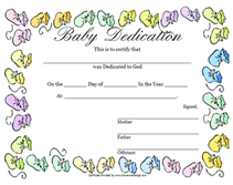 blank printable baby dedication certificate to print