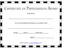 certificates of participation printable