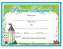 free prince certificate template