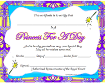 princess for a day award