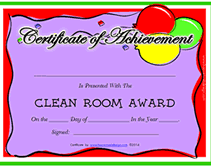 celebration clean room certificate