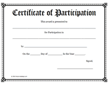 certificate of participation  certificate