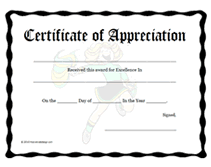 cheerleaders award  certificate