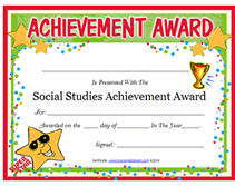star social studies printable certificate