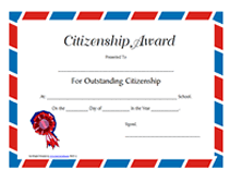 free citizenship awards