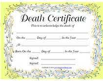 free death certificate