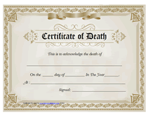 printable death certificates