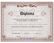 burgundy diploma award certificates