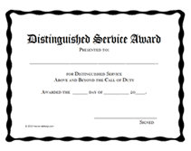 printable distinguished service awards