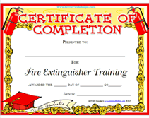 fire extinguisher training award