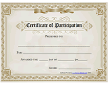 free certificates of participation 