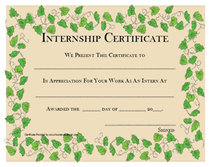 printable internship certificates