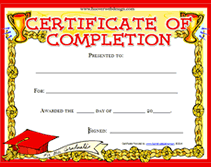 Printable Certificate Of Completion Awards Certificates Templates