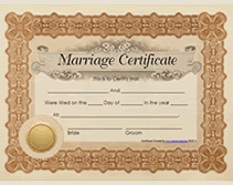 brown printable marriage certificates pdf