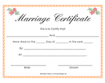 pdf flowers printable marriage certificates