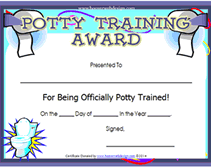 potty training award certificate