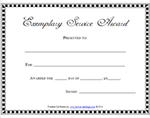 printable exemplary service award