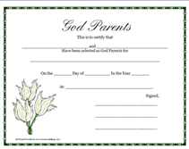 free printable god parents certificates
