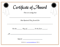 ribbons theme certificate of award templates