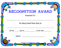 children free printable most likely to award certificate