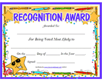 star free printable most likely to award certificate