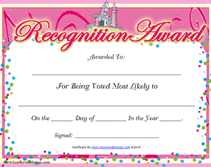 princessl free printable most likely to award certificate