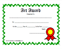 ribbon medal printable art award certificates