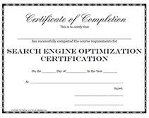 printable SEO certification certificate