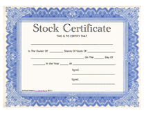 free printable stock certificate template