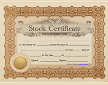free printable stock certificates