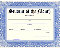 fancy school student printable certificates