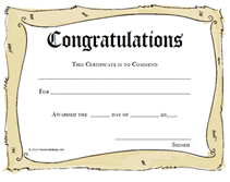 tan printable congratualtions award