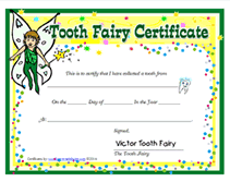 printable boy tooth fairy certificate