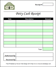 printable petty cash receipt voucher