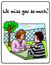 Miss you Prison greeting cards