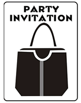 printable Purse  Party Invitations Little Black Bag Purse Party Invitation Template