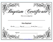 free printable victorian baptism certificates