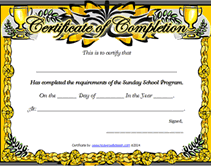 black/goldfree printable certificate of completion sunday school