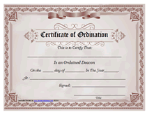 free  ordained deacon award certiricate free  ordained deacon award certiricate