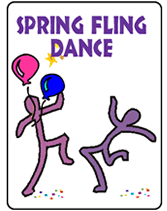 school spring fling party invites
