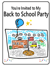 back to school party invitations