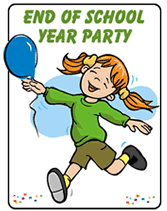blank end of school party invitation