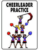 school cheerleader practice invitations