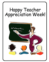 Free Printable "Happy Teachers"  Greeting Cards Template